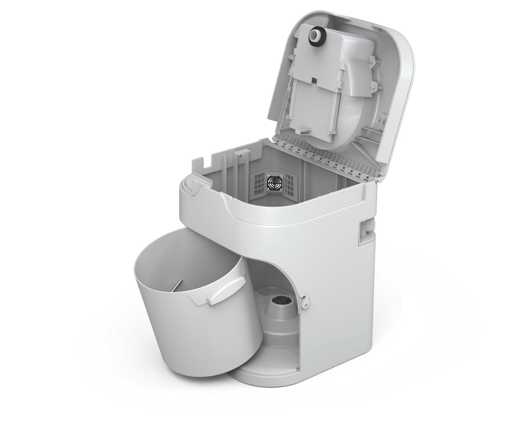 OGO Origin Composting Waterless Toilet, Solids Bin Removed