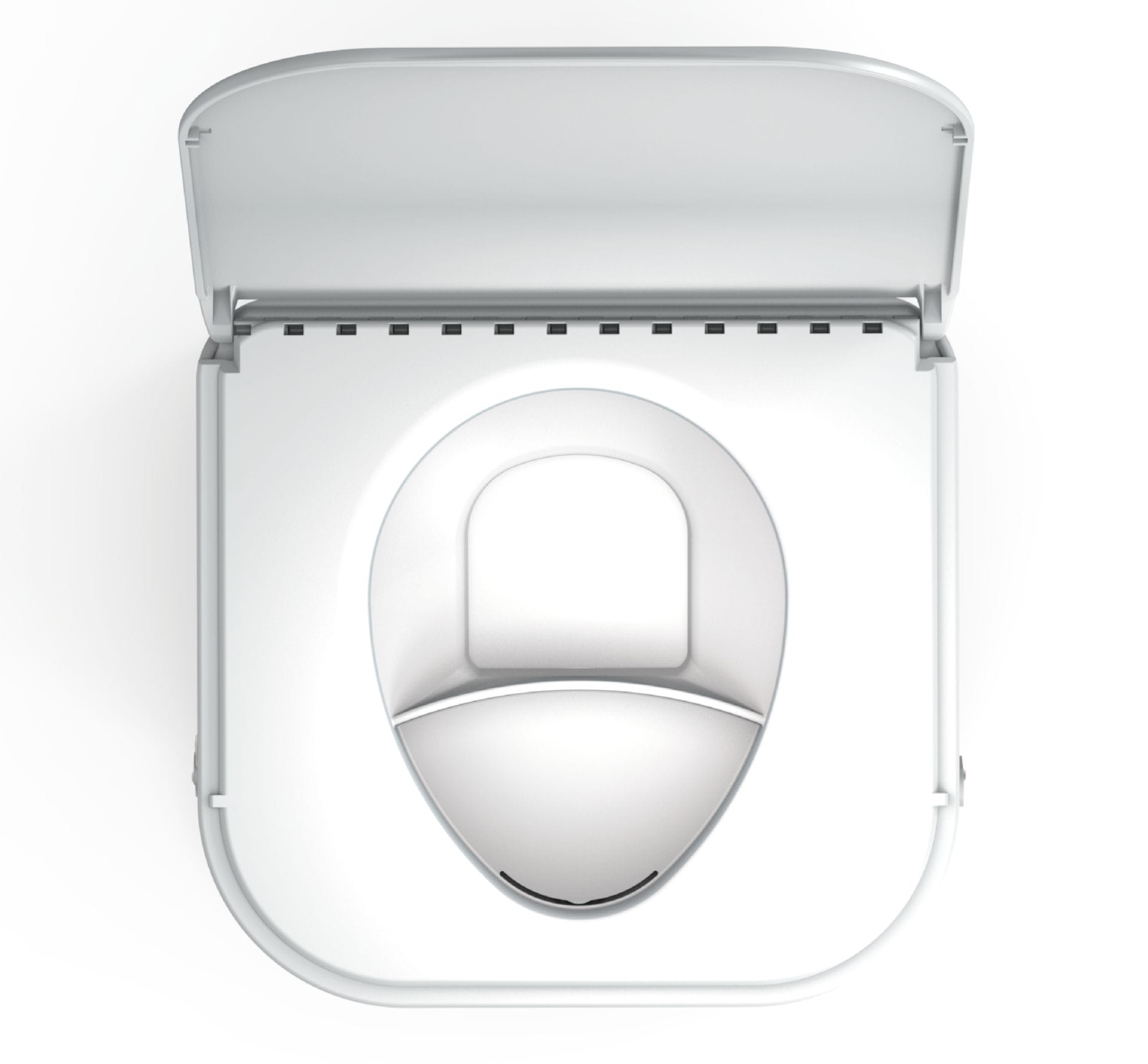 OGO Origin Composting Waterless Toilet, Top Down Lid Up